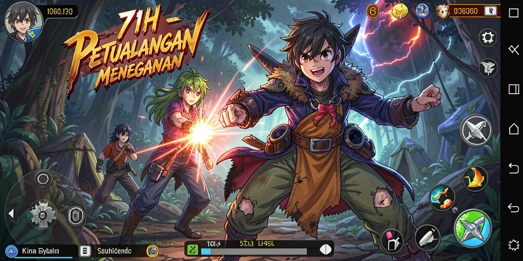 Tampilan gameplay menarik dari 71H dengan karakter Anime.