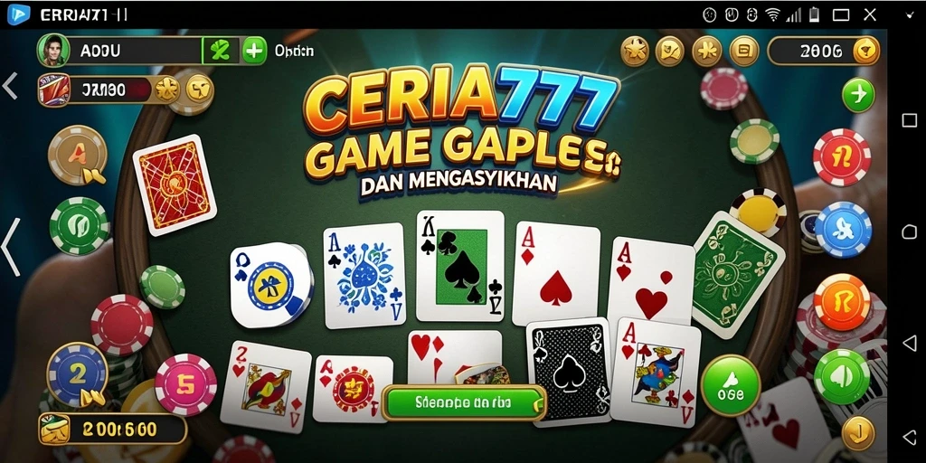 Tampilan gameplay Gaple yang seru dan interaktif di CERIA777.