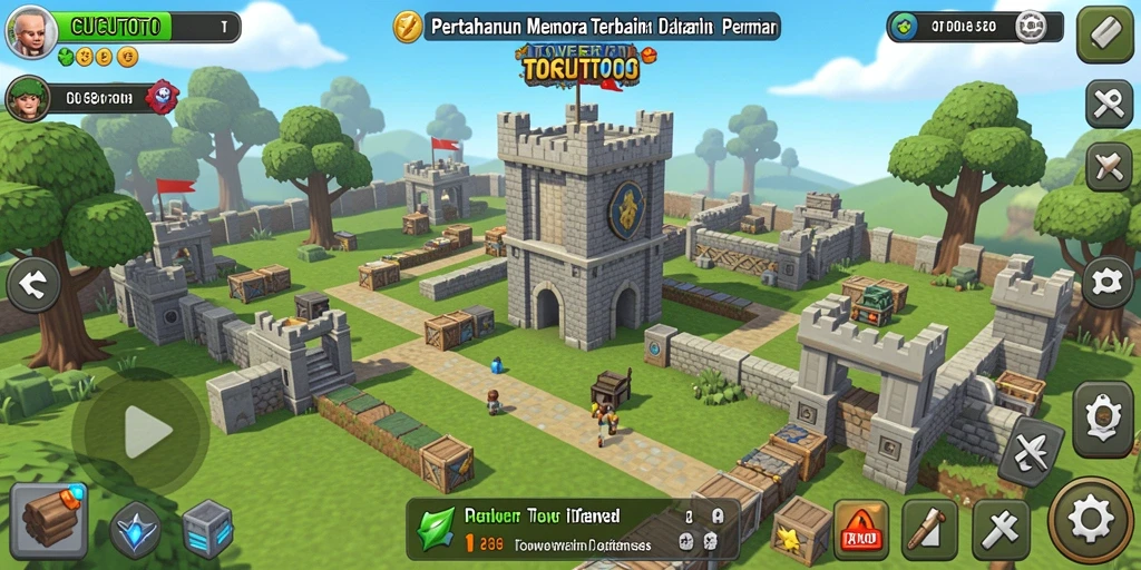 Screenshot utama CUCUTOTO menampilkan gameplay seru dalam Tower Defense.