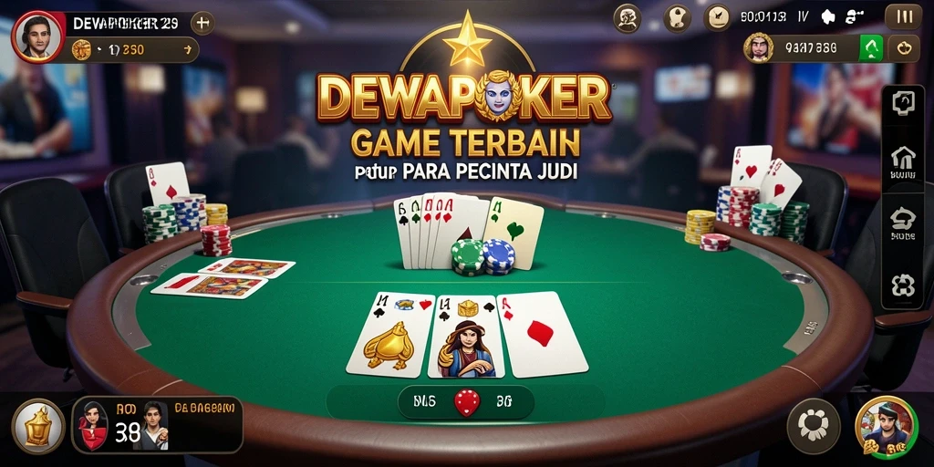 Tampilan gameplay menarik dari DEWAPOKER saat bermain poker.