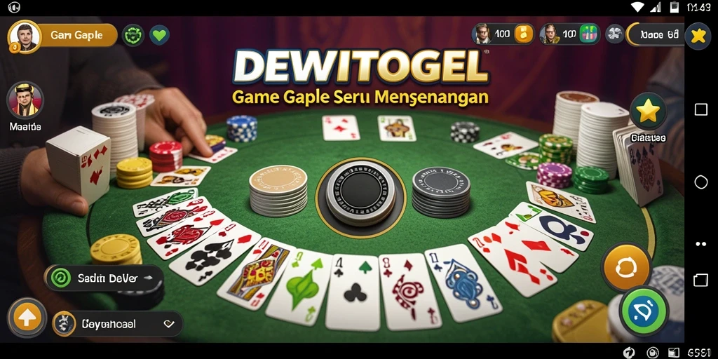 Tampilan gameplay Gaple yang menarik di DEWITOGEL.