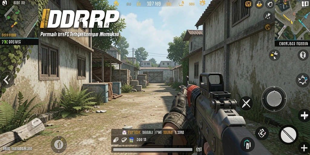 Screenshot utama IDRRP menampilkan aksi seru dalam pertempuran FPS.
