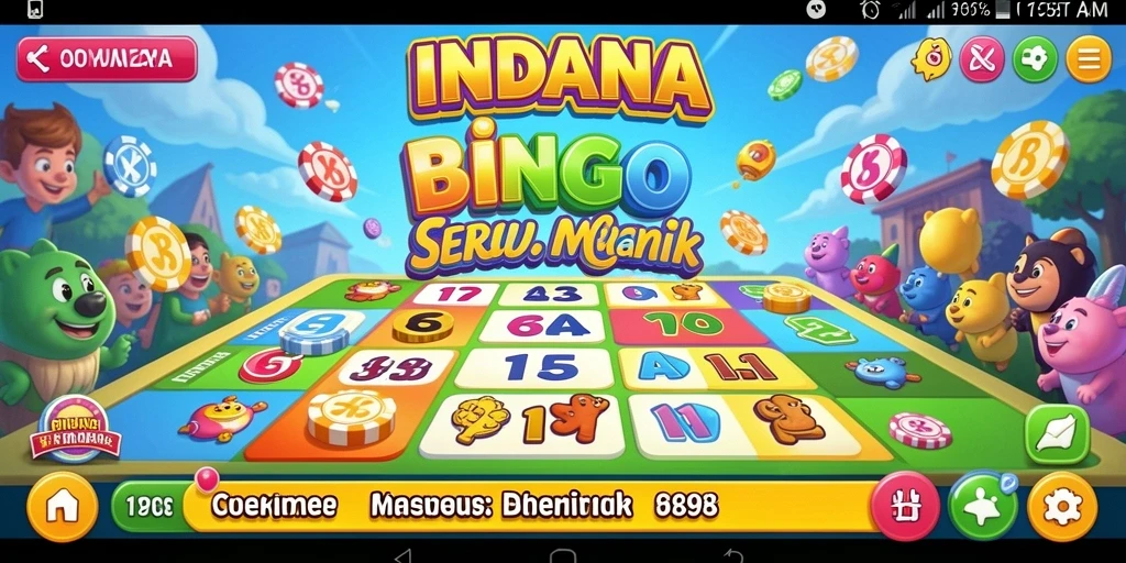 Tampilan gameplay seru dan interaktif dalam INDAAA Bingo.