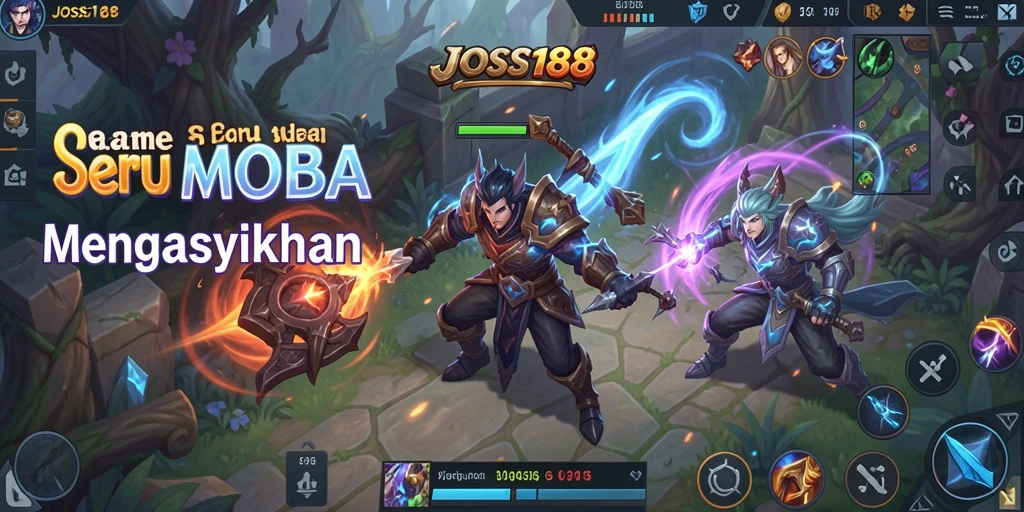 Screenshot menunjukkan gameplay seru dengan karakter beraksi di medan perang.