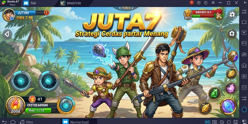 Tampilan menakjubkan dari gameplay strategi JUTA7.