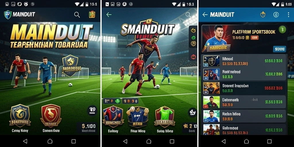 Tampilan gameplay taruhan olahraga di MAINDUIT.