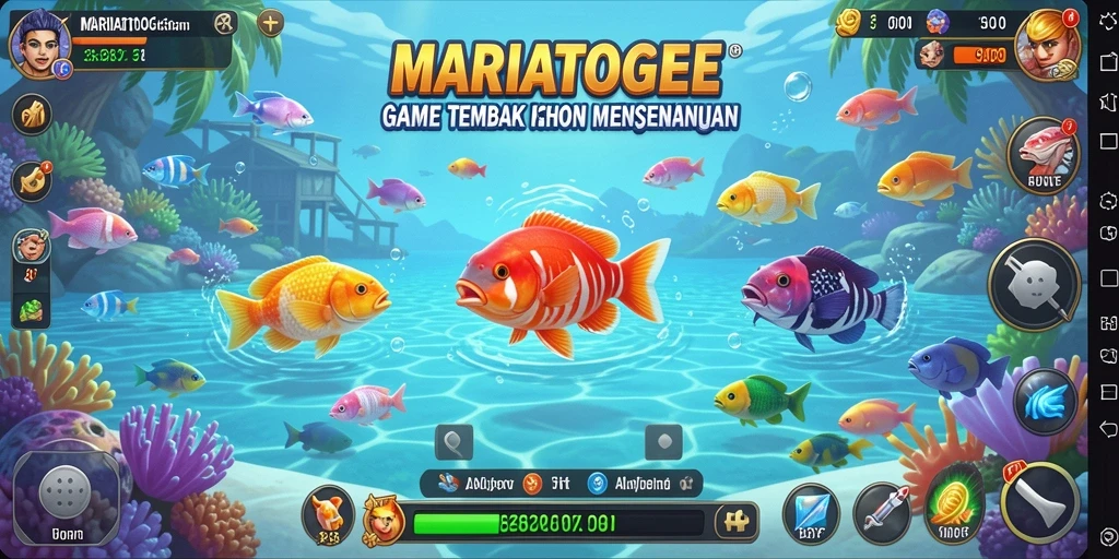 Tampilan gameplay seru Tembak Ikan di MARIATOGEL.