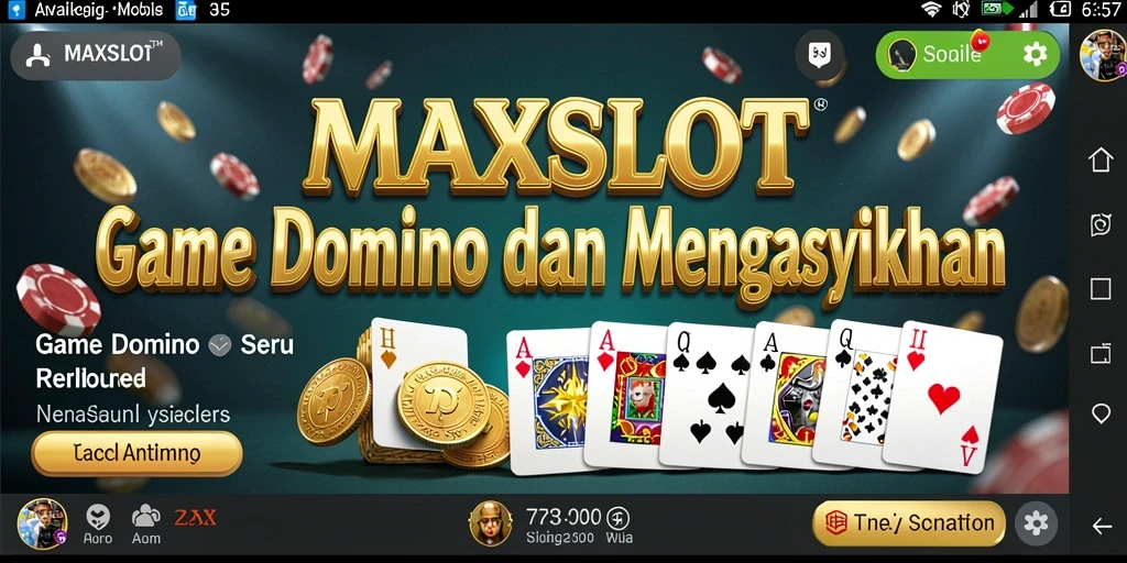 Screenshot gameplay seru dari MAXSLOT yang menampilkan aksi permainan Domino.