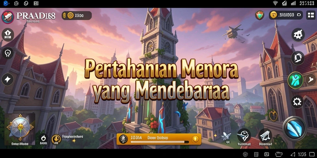 Tampilan menarik dari battle Tower Defense dalam PRADA188.
