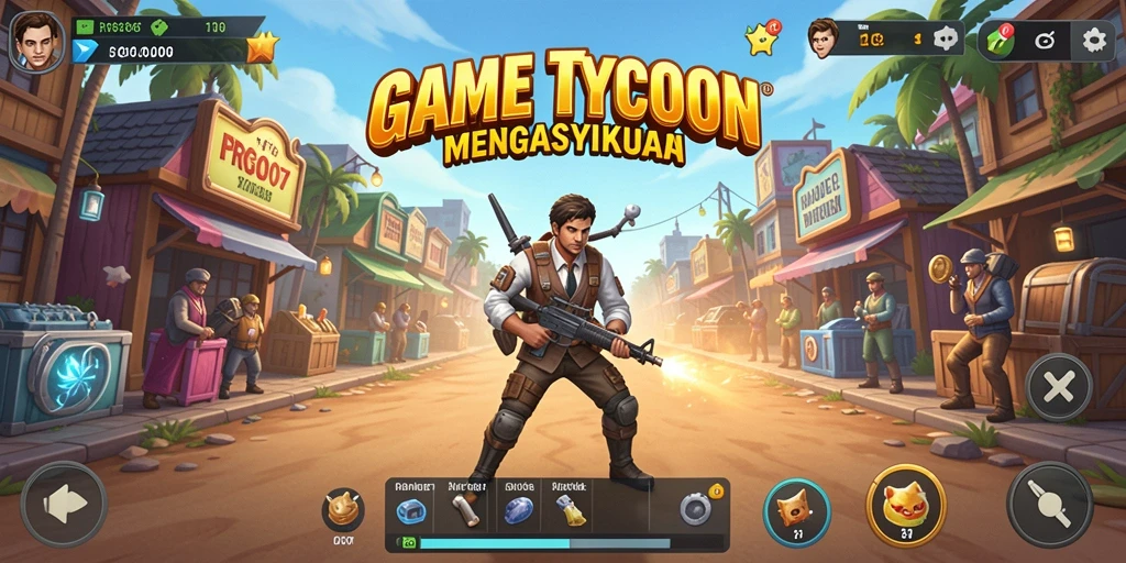 Tampilan gameplay seru dalam PRG007 yang penuh strategi Tycoon.