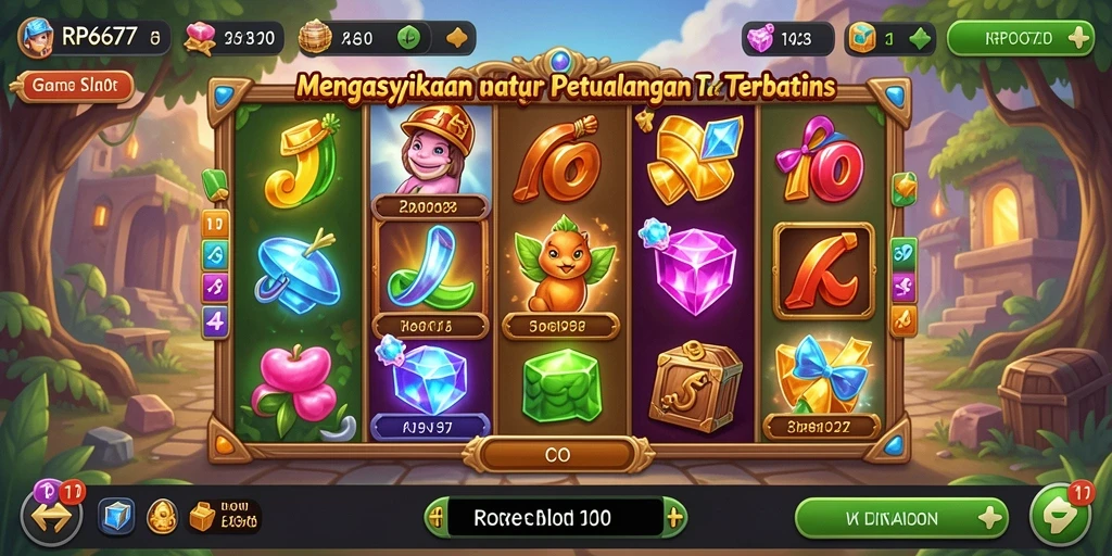 Tampilan gameplay seru RP6677 dengan fitur Slot yang mengasyikkan.