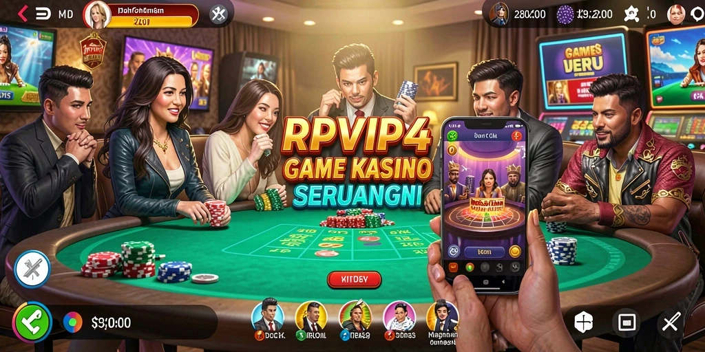 Screenshot RPVIP4 menampilkan suasana kasino yang hidup dan menarik.