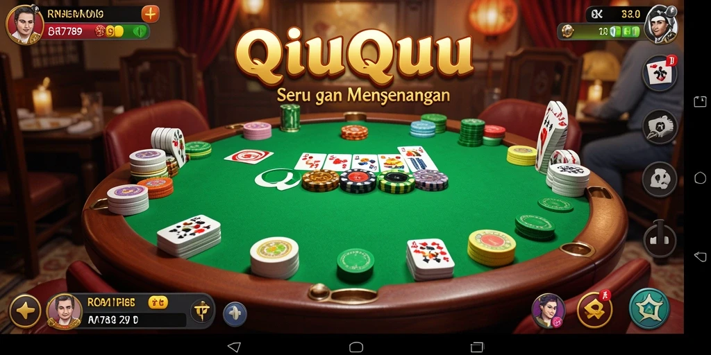 Tampilan gameplay seru dalam permainan QiuQiu RR789.