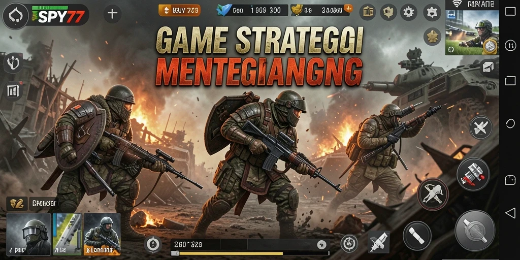 Tampilan aksi pertempuran seru dalam SPY77 yang penuh strategi.