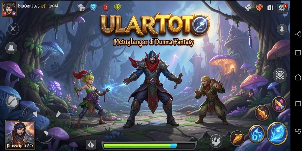 Tangkapan layar gameplay ULARTOTO yang menampilkan aksi seru dalam pertempuran RPG.